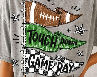 Retro Football Season PNG: Touchdown Design, Varsity Game Day (Digital Download