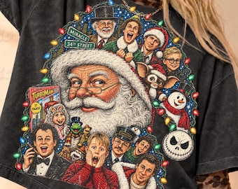 Christmas Movies PNG, Vintage Holiday Characters Design, Retro Christmas Sublimation, Funny Xmas Shirt Digital Download