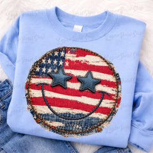 Faux Patchwork USA Png, 4th of July Png, 1776 Png, Faux Patchwork 4th of July Png, America Png, Patriotic Png, USA Flag Png image 3