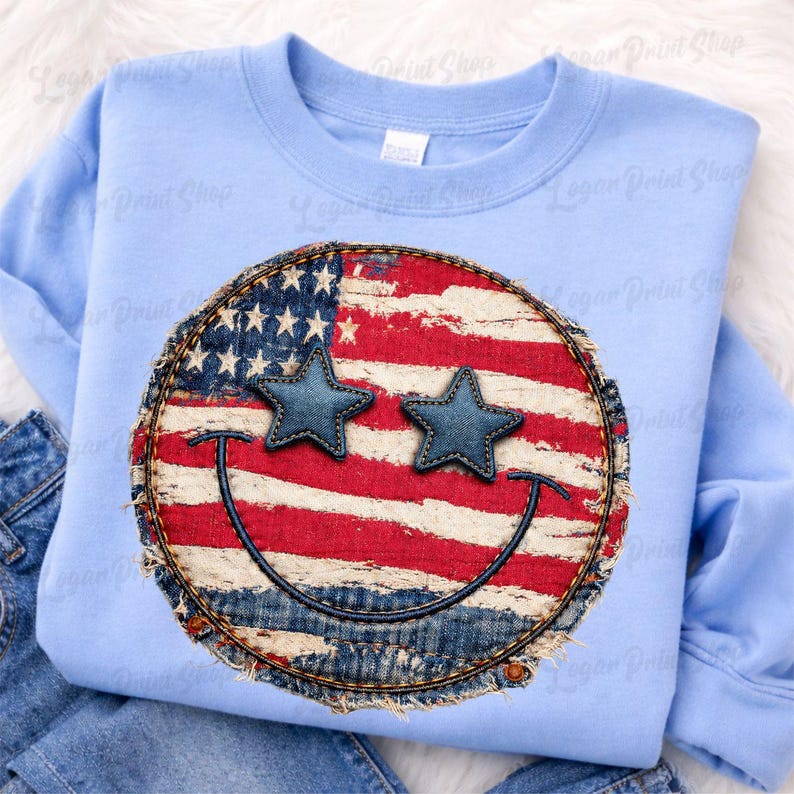 Faux Patchwork USA Png, 4th of July Png, 1776 Png, Faux Patchwork 4th of July Png, America Png, Patriotic Png, USA Flag Png image 3