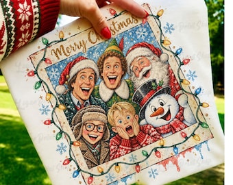 Christmas Movies PNG, Vintage Holiday Characters Design, Retro Christmas Sublimation, Funny Xmas Shirt Digital Download
