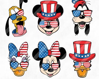4. Juli Mickey und Freunde SVG-Bundle, Mickey Inbezug