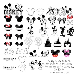 Mouse Alphabet SVG, Family Vacation svg bundle , mickeyy and friends Svg Mouse Font SVG, Letters SVG, Customisable Gift Svg, Vinyl Cut File,