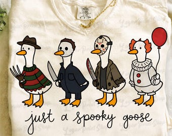 Spooky Goose PNG, Halloween Goose Sublimation, Retro Goose Halloween Design, Funny Skeleton Goose, Trendy Halloween Clipart for Crafts