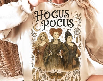 Boho Hocuss Pocuss PNG：ヴィンテージハロウィンシャツデザイン（デジタルダウンロード）