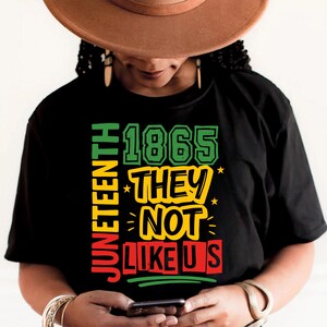 Juneteenth 1865 SVG PNG: Afro Independence Day Shirt Design (Digital Download) image 2