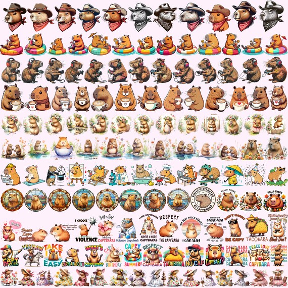300+ Capybara Clipart Cute Capybara PNG Nursery Clipart Animals Mega  Bundle Set Kawaii Animal Illustration Watercolor Capybara Clipart
