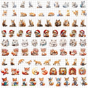 300+ Fox PNG Bundle | High-Quality Digital Download | Perfect for Crafts, Sublimation, and Print Projects