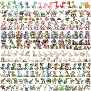 500+ Dinosaur Designs PNG Bundle Watercolor Clipart Fantasy Magical T-rex Dinosaur Lover Dinosaur Quotes Baby Cartoon Dinosaur Collection