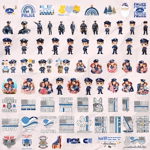 100+ Police Officer Bundle | Comprehensive Law Enforcement Sublimation PNG Pack | Perfect for Honoring Police Officers & Families