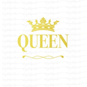 Queen Gold Crown PNG – Elegant Royal Sublimation Design for Women’s Apparel, Birthday Shirts, Bridal Gifts & Empowerment Craft Projects