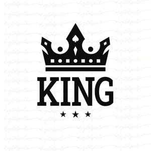 Black King Crown PNG – Bold Monochrome Sublimation Design for Men’s Shirts, Urban Apparel, Couple Outfits & Minimalist Royal Projects