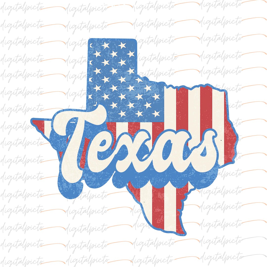 Vintage Texas American Flag PNG Patriotic Retro Sublimation Clipart - Etsy