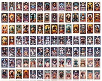 150+ Dog Tarot Card PNG Bundle Designs Tarot Card Sublimation Dog Breed Lover The Pitbull Tarot Card  Witchy Vibes Dog Lover Pittie Skeleton