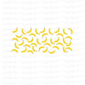 Banana Pattern PNG – Fun Seamless Yellow Fruit Repeat Design for Sublimation, Stickers, Wrapping Paper, and Printable Crafts