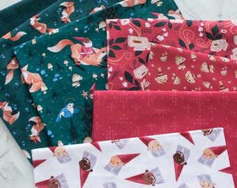 Rae Ritchie for Dear Stella, Santawood Precut Bundle, 7 Total