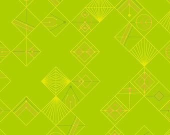 Tiles Lime, Deco Glo II by Giucy Giuce for Andover