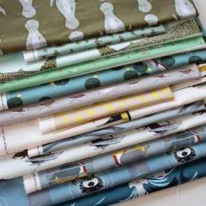 PRE-ORDER NOW, Charley Harper Coastal Vol. 2 Fat Quarter Bundle 13 Total from Birch Organic Fabrics