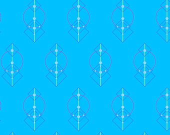 Talisman Blue Honeysuckle, Deco Glo II by Giucy Giuce for Andover