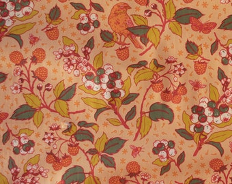 Mustard Beetle for Birch Fabrics, Bountiful, Wild Berries Blush