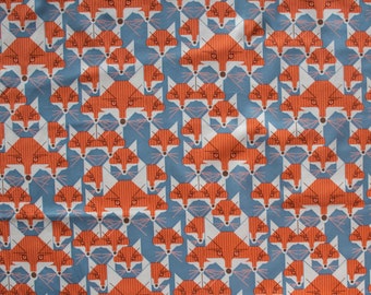 Foxsimilies Denim, Harvest 2023 by Charley Harper for Birch Organic