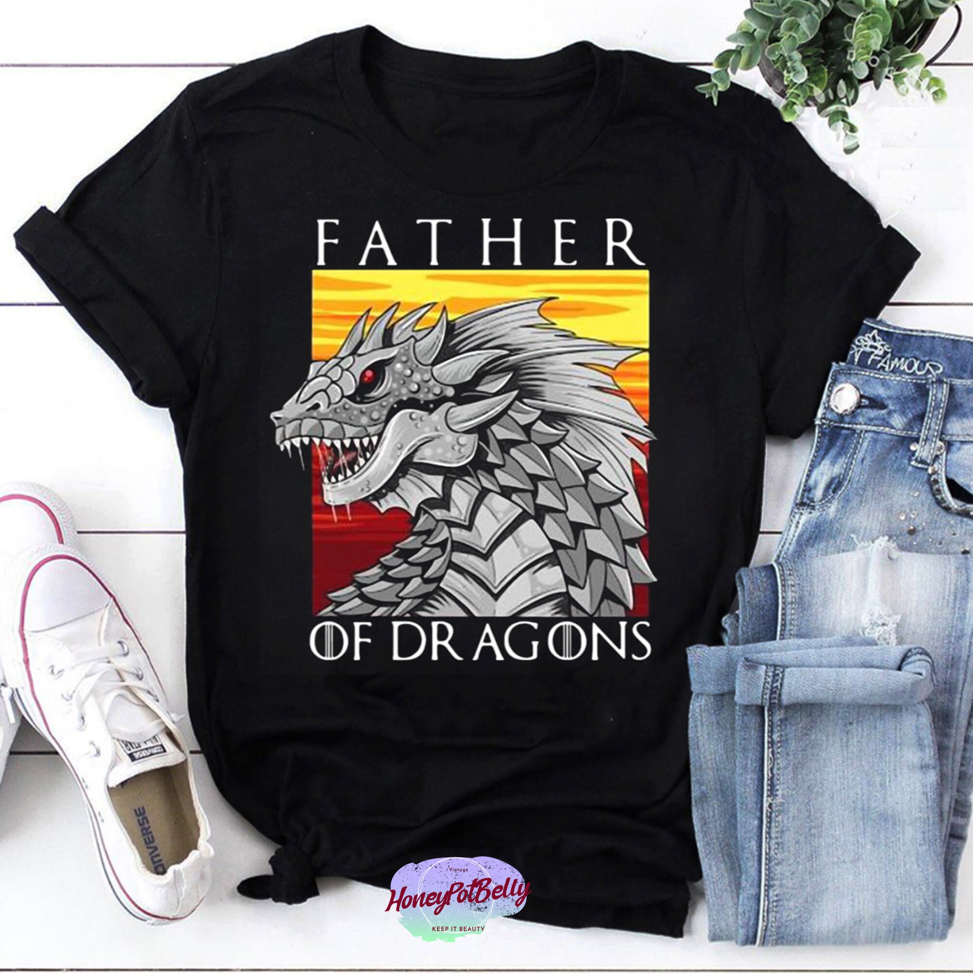 GOT Father Of Dragons Shirt, Happy Father's Day Shirt, Gift For Dad, Dragon Shirt, Dragon Lover Shirt