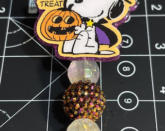 Halloween Beagle badge reel