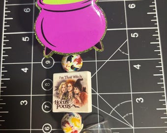 Witch sisters cauldron badge reel