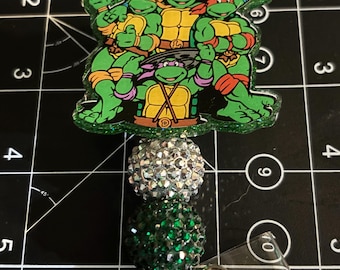 Vintage Martial Art Turtle badge reel