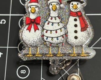 Christmas Goose badge reel