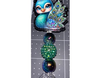 Peacock Badge Reel