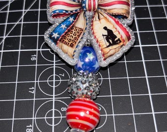 Patriotic American Memorial badge reel
