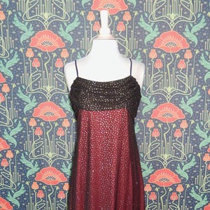Vintage 90's Y2K Red Black Whimsigoth Grunge Empire Waist Gold Glitter Prom Homecoming  Dress - Etsy