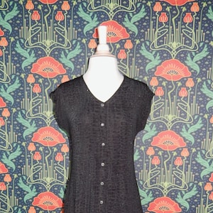 Vintage 90s Y2K Grunge Knit Shift Mini Dress - Gray Croc Pattern