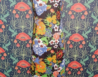 Vintage 60's/70's Mod Psychedelic Floral Sleeveless Midi Dress M