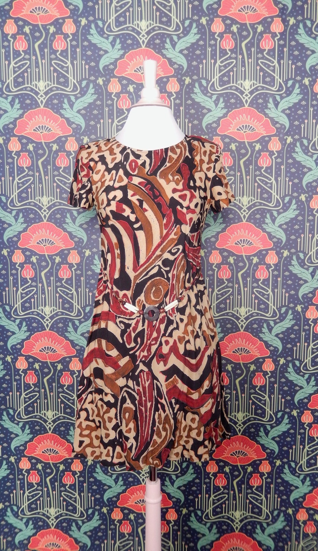 Robe Vintage Carole Little - Imprimé Tribal, Taille S - Occasion Très Bon état