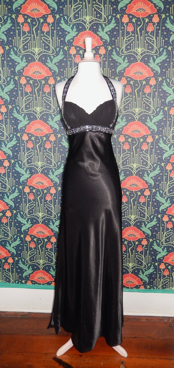 Crystal Glam Gown Black