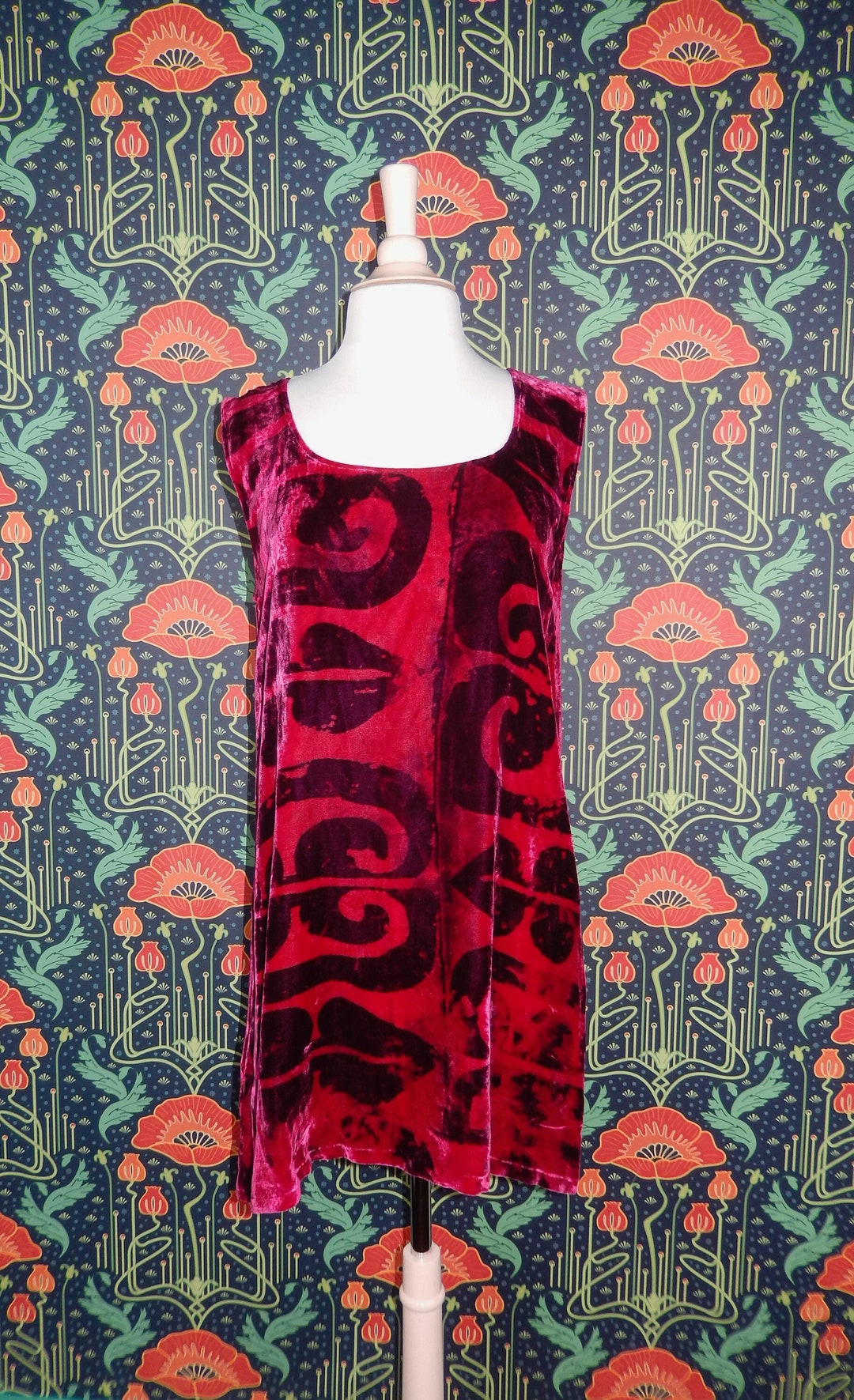 Vintage 90's Y2K Darbury Stendaru Wearable Art Hand Dyed Raspberry
