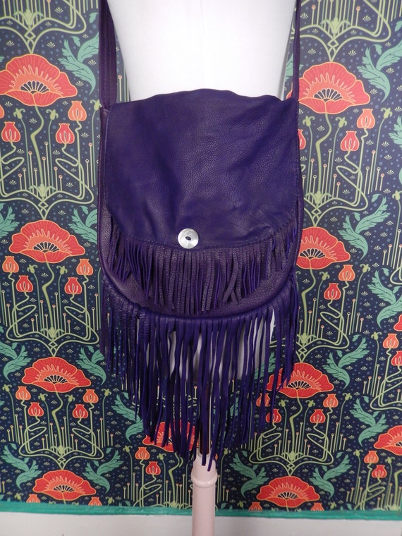 Barcelona - Large, Crossbody, Boho Fringe, Authentic Vintage