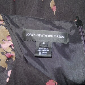 Vintage 90's Y2K Coquette Femme Flirty Whimsigoth Black Floral Silk