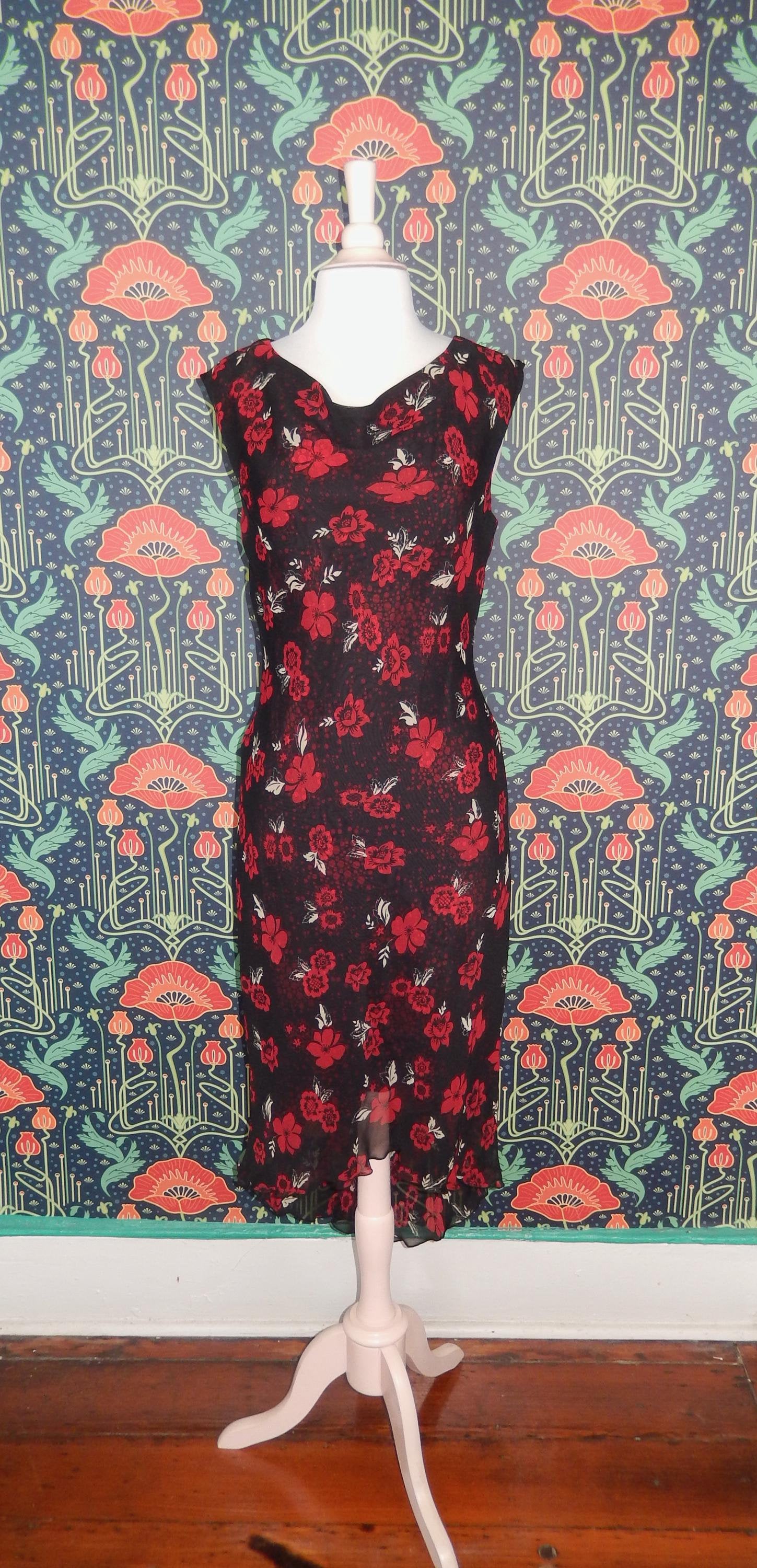 Floral Dress Asymmetrical Hem - Etsy Floral Dress Asymmetrical Hem - Etsy
