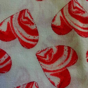 Heart love marble Joanne  red cotton one yard  fabric