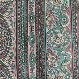 Paisley floral purple quilt cotton