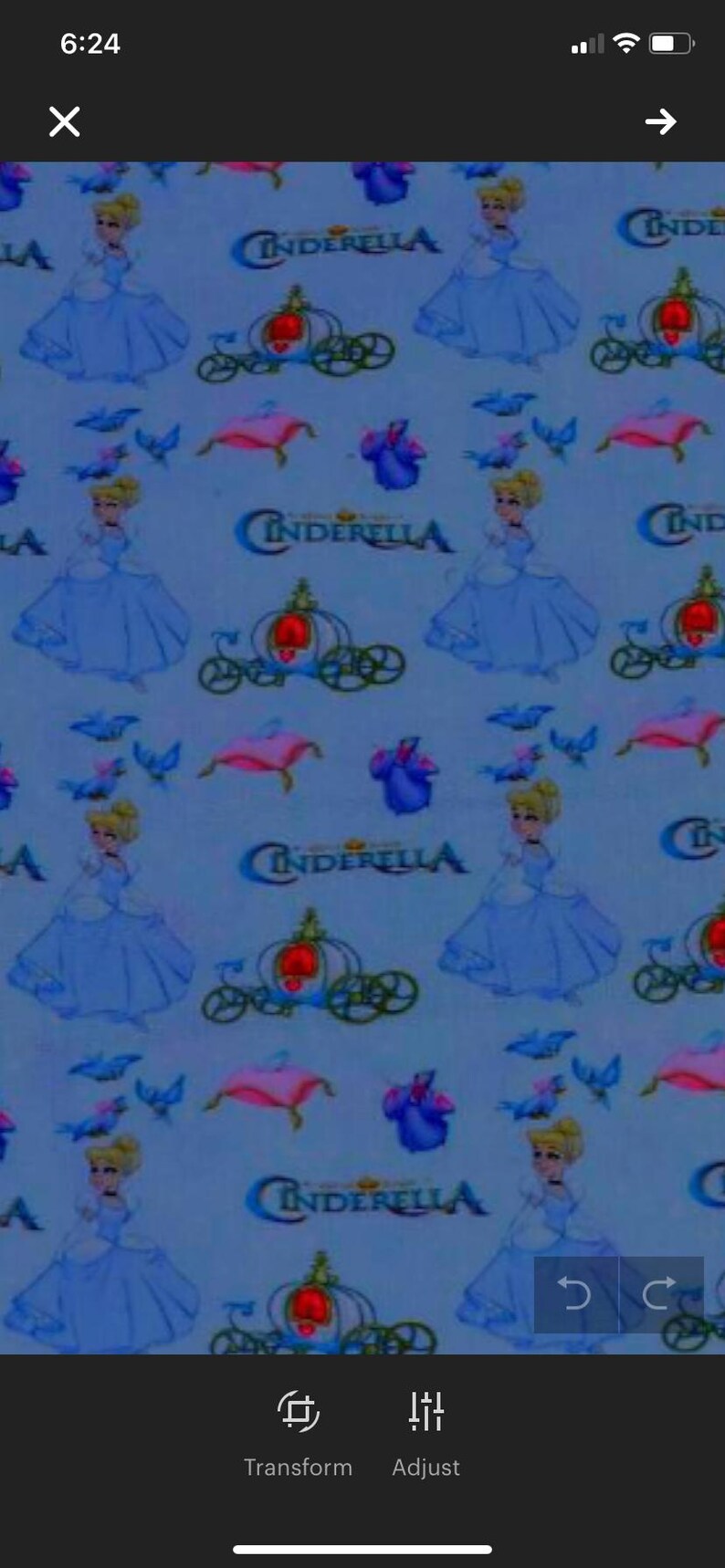 Cinderella Glass Slipper at the Ball Poly Cotton Fabric- Bthy - Etsy