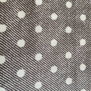Brown beige cream dots Cranston Village cotton   fabric- one yard monkey