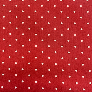 Red and mini white polkadots bthy