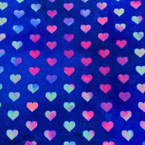 Heart  ombre blue and pink unicorn dreams by Henry Glass love cotton fabric- 18 x 44”