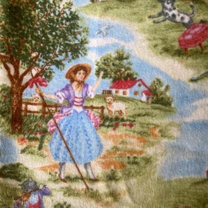 Tela de algodón cepillado Timeless Treasures de Mother Goose Nursery Rhymes - bthy