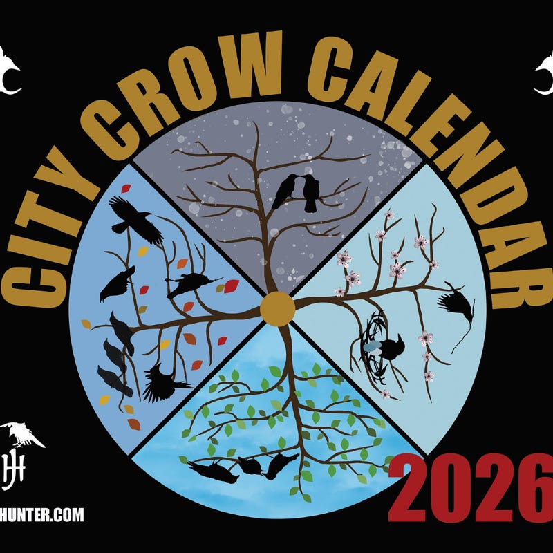 Crow 2026 Wall Calendar Etsy Il Jajk 
