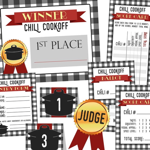Chili Cook off Party Printables DIGITAL Invitation Voting - Etsy